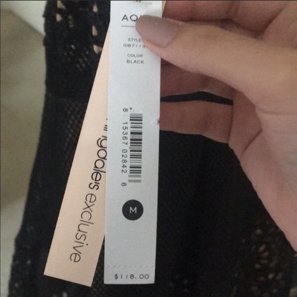 Black mesh lace dress AQUA - Picture 4 of 5